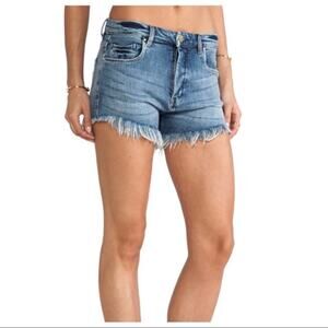 BLANK NYC -High Waist Fray Jizzneyland Denim Short